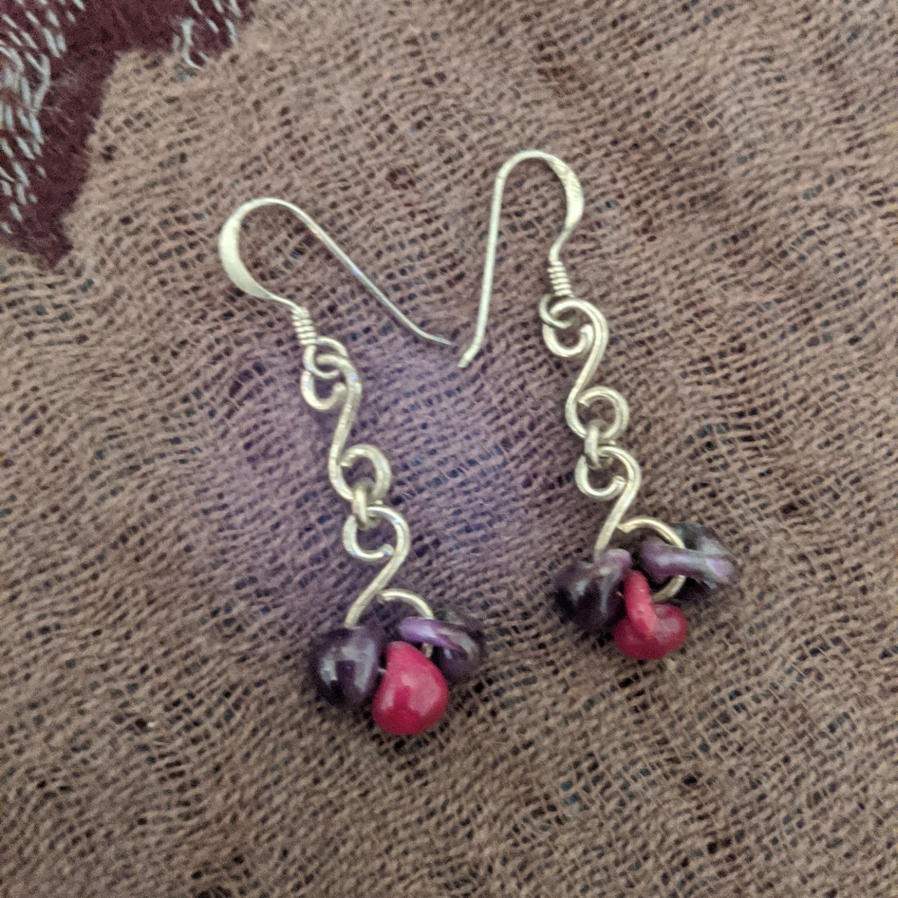 Silver earrings